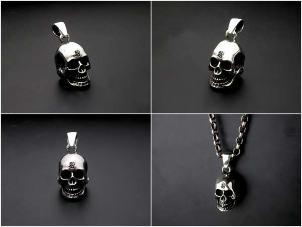 守護梵字髑髏ペンダント